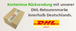 Kostenlose Rücksendung in DE mit unserer DHL Retourenmarke