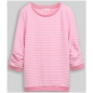 Preview: Tom Tailor Denim Damen Sweatshirt mit Raffarm & Streifenmuster