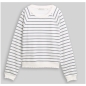 Preview: Tom Tailor Damen Sweatshirt mit gewellten Rippbündchen
