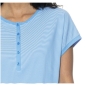 Preview: Mey Damen kurzarm Nachthemd Small Stripes Bigshirt mit Knopfleiste
