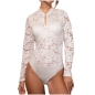 Preview: Nina von C.Damen langarm Dirndl-Body Bella mit floraler Spitze