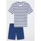 Preview: Schiesser Herren kurzer Schlafanzug Casual Essentials Nightwear