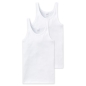 Preview: Schiesser Herren Unterhemden Essentials 2er Pack Sportjacken Feinripp