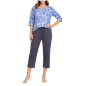Preview: Pompadour Damen kurzer Schlafanzug Fashion Pyjama 7/8 Hose