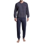 Preview: Götzburg Herren langer Schlafanzug Bronx 1/1 Arm Pyjama