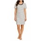 Preview: Pompadour Damen kurzarm Nachthemd Loungewear Sleepshirt
