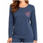 Preview: Pompadour Damen langarm Schlafshirt Loungewear