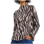 Preview: Street One Damen langarm Shirt Turtleneck mit Zebra Print