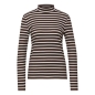 Preview: Street One Damen Shirt mit Streifenmuster Turtleneck