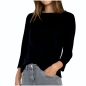 Preview: Cecil Damen 3/4 Arm Shirt Basic U-Boot-Ausschnitt