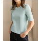 Preview: Cecil Damen T-Shirt uni Rippstruktur