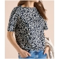 Preview: Cecil Damen kurzarm Shirt Leo-Print Boatneck