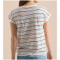 Preview: Cecil Damen T-Shirt Turn-Up-Detail mit Boat Neck