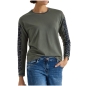 Preview: Cecil Damen langarm Shirt mit Leo-Detail