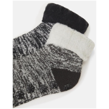 Camano Damen Quarter Socken Warm & Cozy ABS-Antirutschsocken mit Noppen 1 Paar
