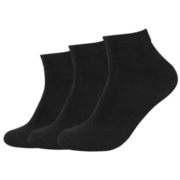 Camano Unisex Quarter Socken 3 Paar Ca-Soft ohne Gummidruck Bio-Cotton