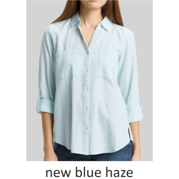 Tom Tailor Damen Bluse mit Brusttaschen