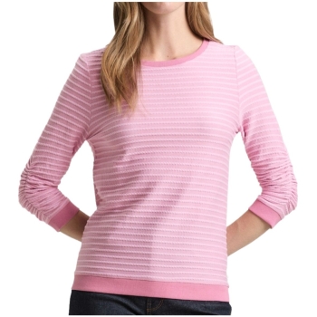 Tom Tailor Damen Sweatshirt mit Raffarm & Streifenmuster