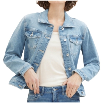 Tom Tailor Damen Jeansjacke Basic mit Knopfleiste