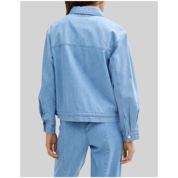 Preview: Tom Tailor Damen Jeansjacke Lightweight mit Kordelzug