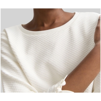 Preview: Tom Tailor Damen Sweatshirt mit Raffärmeln Slim Fit