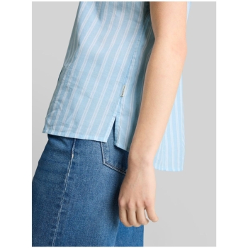 Preview: Tom Tailor Denim Damen kurzarm Bluse mit Streifenmuster