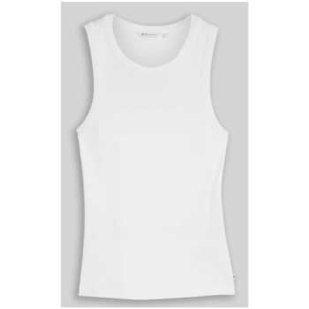 Preview: Tom Tailor Damen Top mit Rippstruktur Slim Fit