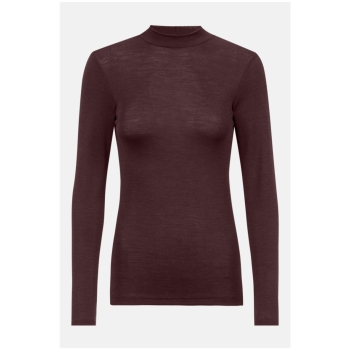 Preview: Nina von C. Wool Silk Langarm-Shirt mit Stehkragen Merinowolle/Seide Longsleeve