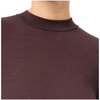 Preview: Nina von C. Wool Silk Langarm-Shirt mit Stehkragen Merinowolle/Seide Longsleeve