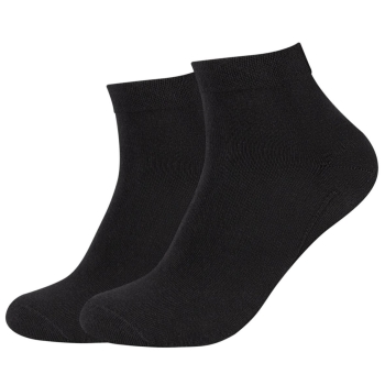 Camano Unisex Quarter Socken 2 Paar Ca-Soft Bamboo ohne Gummidruck