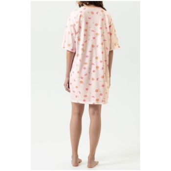 Preview: Mey Damen halbarm Nachthemd Grapefruit Bliss Bigshirt