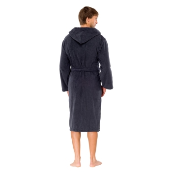 Schiesser Herren Bademantel mit Kapuze