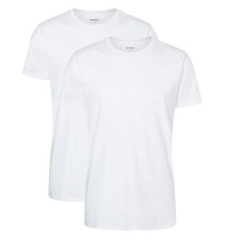 Camano Herren halbarm T-Shirts Men Comfort 2er Pack mit Rundhals