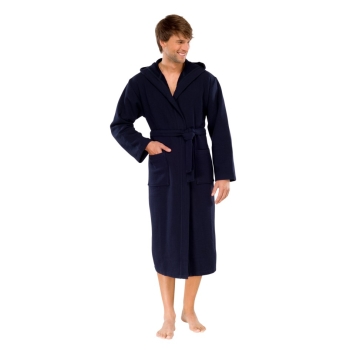 Schiesser Herren Bademantel mit Kapuze