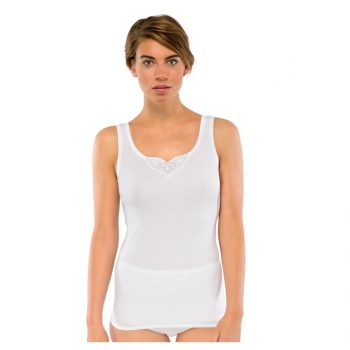 Schiesser Damen Unterhemden Cotton Essentials 2er Pack Trägertops