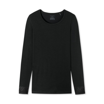 Schiesser Damen langarm Unterhemd selected! premium Shirt Wolle/Tencel