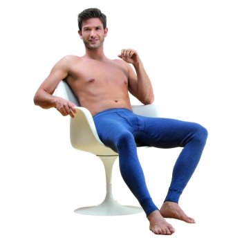 Ammann Herren lange Unterhose mit Eingriff Jeans Hose lang