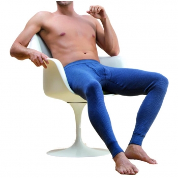 Ammann Herren lange Unterhose mit Eingriff Jeans Hose lang