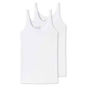 Schiesser Damen Unterhemden 95/5 2er Pack Top Organic Cotton