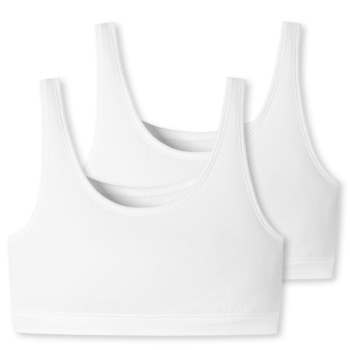 Schiesser Damen Bustier ohne Cups 95/5 2er Pack Organic Cotton