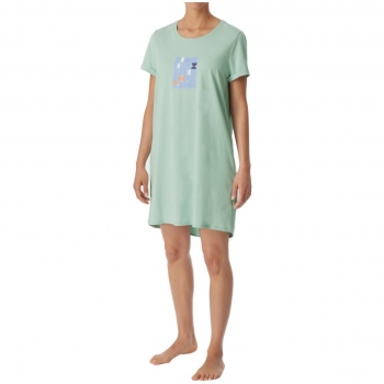 Schiesser Damen kurzarm Nachthemd Essential Nightwear Sleepshirt