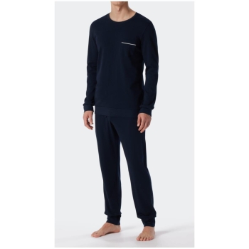 Schiesser Herren langer Schlafanzug Fine Interlock