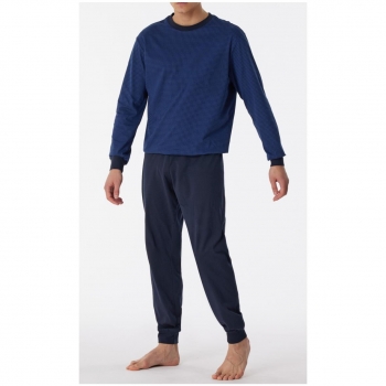 Schiesser Herren langer Schlafanzug Comfort Essentials