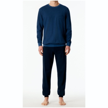 Schiesser Herren langer Schlafanzug Comfort Essentials