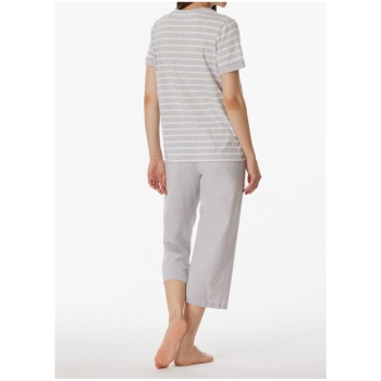 Schiesser Damen kurzer Schlafanzug Casual Essentials 3/4-lang