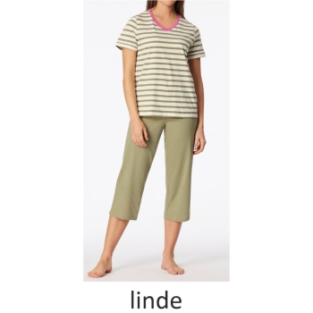 Preview: Schiesser Damen kurzer Schlafanzug Casual Essentials 3/4-lang