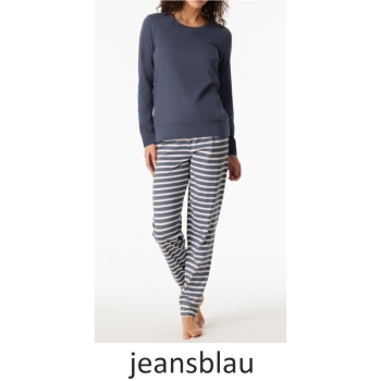 Preview: Schiesser Damen langer Schlafanzug Casual Essentials