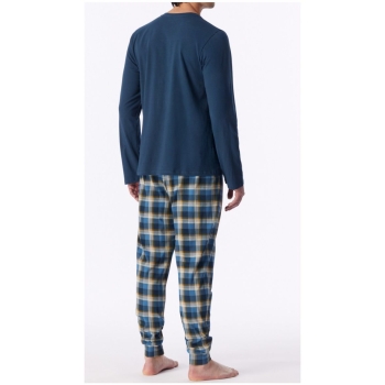 Preview: Schiesser Herren langer Schlafanzug Casual Essentials Pyjama lang