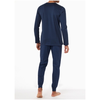 Preview: Schiesser Herren langer Schlafanzug Casual Essentials Pyjama lang