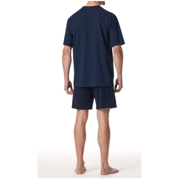 Preview: Schiesser Herren kurzer Schlafanzug Karos Comfort Essentials